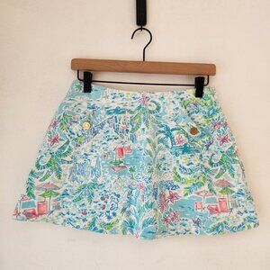 Lilly Pulitzer Madison Skort Golfing Tennis Skirt Pickleball Floral Tropical S